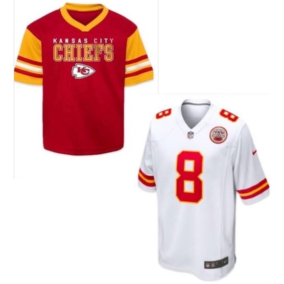Lot of 2x NWT [Nike] & [NFL] Kansas City Chiefs NFL Jersey & Shirt Youth L 14/16 - Picture 2 of 13